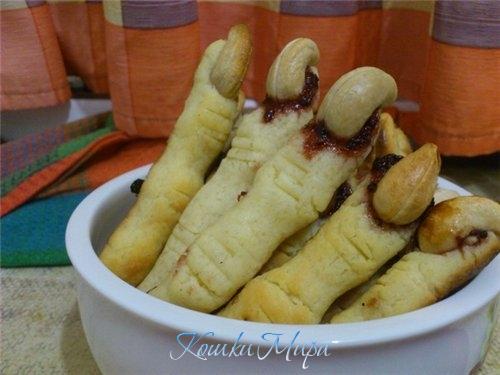 Моё коронное печенье на хелоуинн "Ведьмины пальцы"
