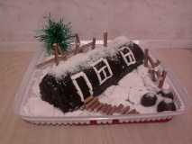Торт в рождественских традициях "Домик. Вечера на хуторе близ Диканьки."