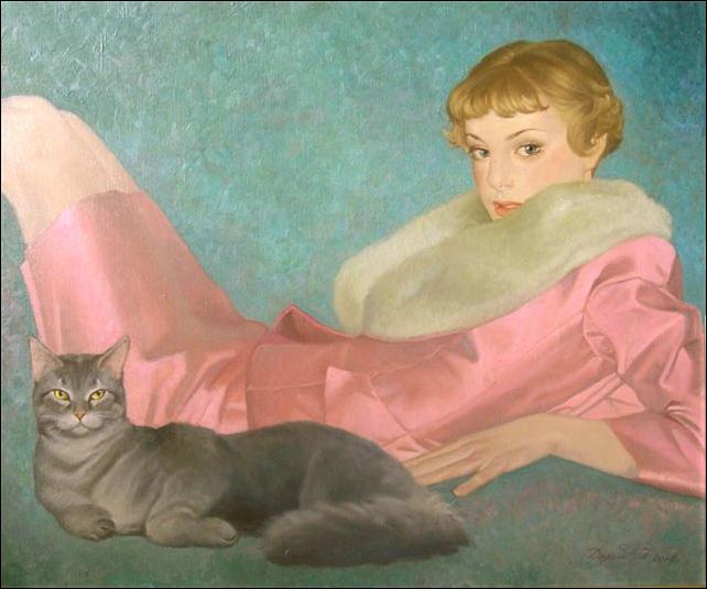 Девушка с кошкой
