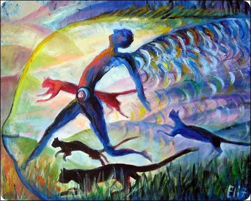 Бег прайда в утренней рыбе